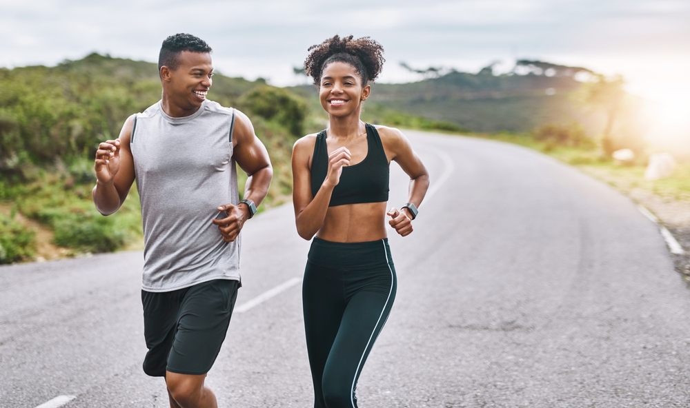 Couple running together